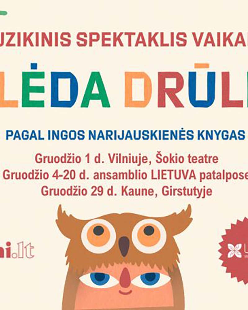 Muzikinis spektaklis vaikams „Pelėda Drūlija“